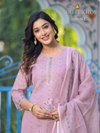 9626 Label Khoj Heavy Linen Handwork Readymade Suits Catalog	